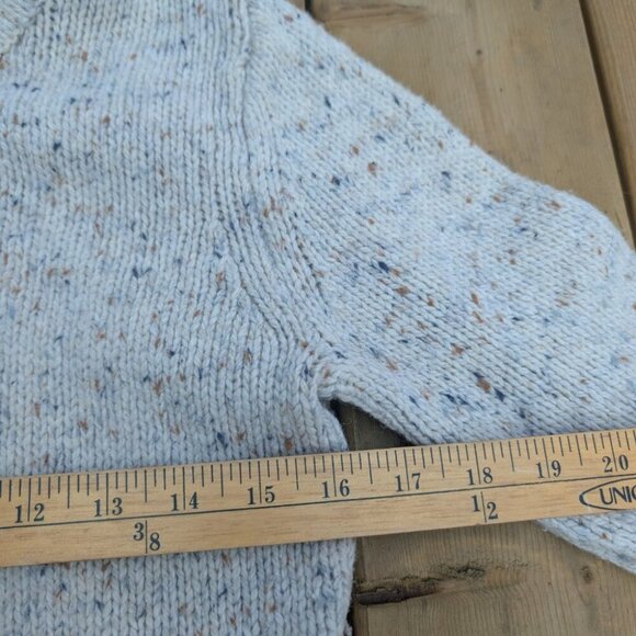 Patagonia Ranchito Pullover Hoodie Women's M White Tight-Knit Quarter Button - Picture 3 of 5